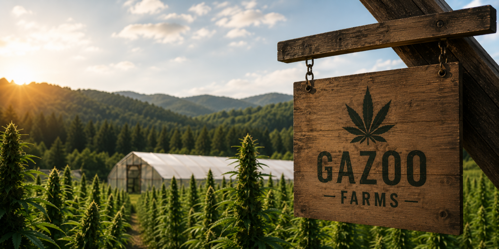 Gazoo Farms Wide Sign